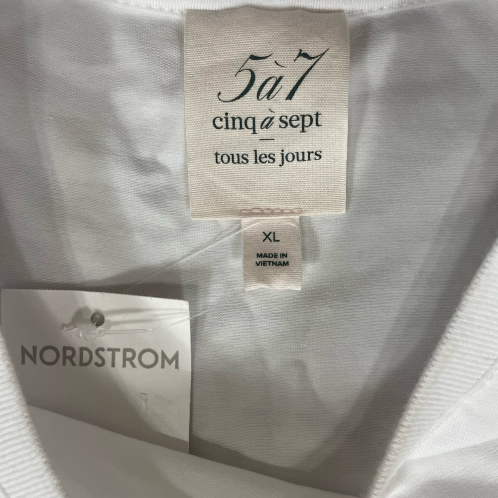 cinq a sept “Mahlia” White Eyelet Detail Ruffle Wrap Mini Dress NWT $325 - Picture 12 of 15